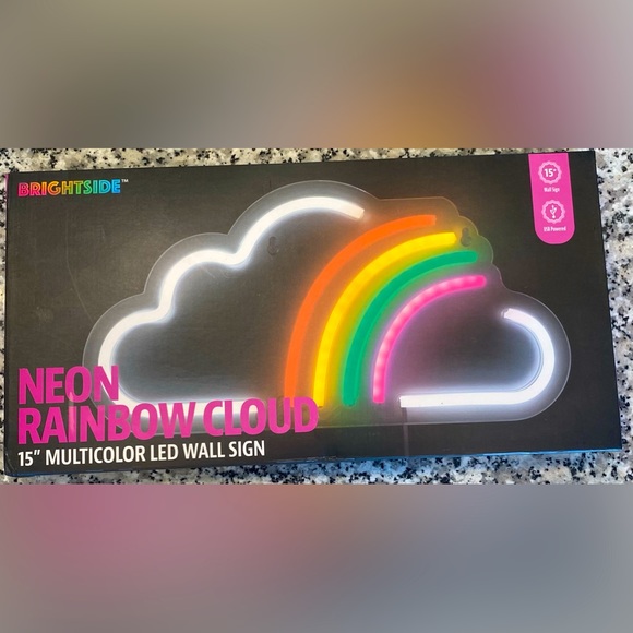 LED Wall Sign Decor Rainbow Cloud LARGE - Picture 7 of 8